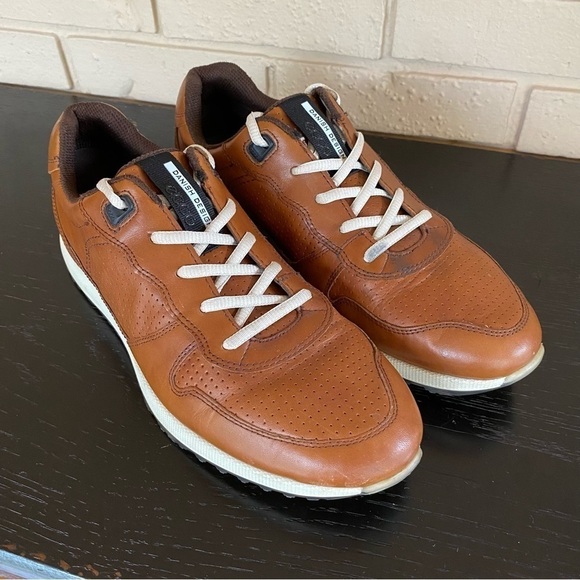 ECCO Mens Sneak Retro Tie Fashion Sneaker Brown EUR 42 Leather Comfort - Picture 2 of 7